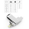 Custom Swivel OTG USB Flash Drive, 100 Pack Personalized Metal 4 in 1 Versatile Thumb Drive USB 3.0 Memory Stick, Ideal for Corporate Gifts, Business Promotional Giveaways (16 GB,Without Box) view 4