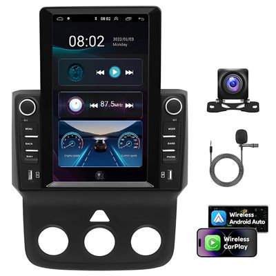4+64G 9.7" Car Audio Stereo for Dodge for Ram 2013-2019 w/GPS Navi, 2018 2017 2016 2015 2014 w/carplay w/Android 14 AutoDouble Din Car Radio Receiver w/WiFi w/Bluetooth, SWC, HD Backup Camera