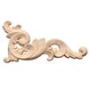 Yaregelun Wood Carved Decal Corner Onlay Applique Door Wall Decor 12 * 6cm Unpainted view 1
