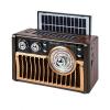 Portable AM FM Radios, Retro Radios with High-Powered Speakers, Support USB Power and Solar Panels Charging.Bluetooth TF Card (Rose Gold) view 1