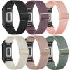 TUCOMO 6Pack Stretchy Nylon Bands Compatible with Fitbit Charge 6 / Charge 5 Bands, Loop Elastic Straps for Fitbit Charge 5/6 Men Women view 1