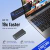 1TB External Hard Drive, Up to 2100MB/s, USB 3.2 Gen 2 Portable SSD, External Solid State Drive for Mac, Windows PC, Laptops, Gaming, iPhone  Ideal for File Backup, Content Creators & Videographers view 3
