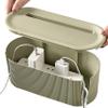 Cord Management Box, Cable Management Box with Lid & Slot, 12.2x5.3x4.9 inch Cord with Breathable Hole Base, Non Slip Cable Organizer to Hide Cords and Power Strip view 1