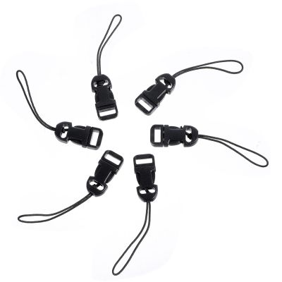 Gtziqa 6 Pack Camera Strap Quick Release Clips, Adjustable Buckle Adapter Camera Wrist Strap Quick Release Lanyard Buckle for Cameras, Binoculars Drones (Black)