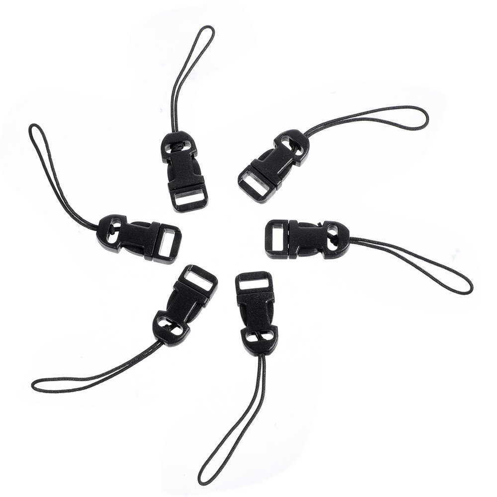 Gtziqa 6 Pack Camera Strap Quick Release Clips, Adjustable Buckle Adapter Camera Wrist Strap Quick Release Lanyard Buckle for Cameras, Binoculars Drones (Black)
