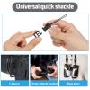 Gtziqa 6 Pack Camera Strap Quick Release Clips, Adjustable Buckle Adapter Camera Wrist Strap Quick Release Lanyard Buckle for Cameras, Binoculars Drones (Black) view 3