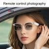 ASHATA Smart Glasses with Bluetooth Speaker for Men & Women, Wireless Bluetooth Glasses Built in Mic for Music & Call, White and Gold view 3