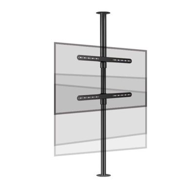 360 Degree TV Floor Stand - TV Ceiling Mount Adjustable Bracket, Partition Wall Rotating Rack Rotating TV Cabinet Rotating Base, Up to 110 Lbs, Fits 32-75inch LED Screen -170