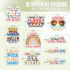 10pcs School Social Worker Sticker Sheet, Thoughtful Uplifting Vinyl Decals for Counselors, Mental Health Advocates, Educators, Waterproof UV-Resistant, for Laptop, Water Bottle, Notebook, Phone Case view 2