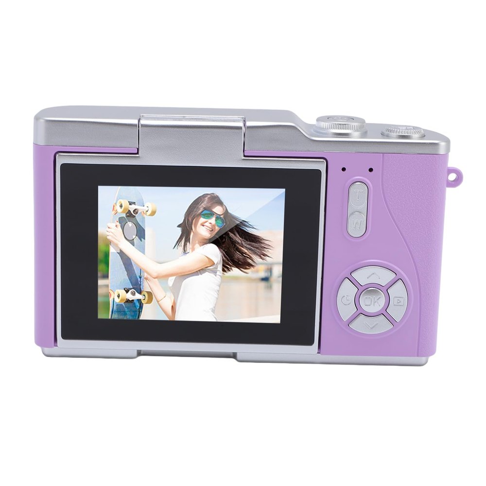 4K Digital Camera, 48MP Auto Focus Compact Students Camera with 18x Digital Zoom, 2.4 Inch Screen, Built in Fill Light, Suitable for Travel, Personal Selfies, Growth Records