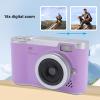 4K Digital Camera, 48MP Auto Focus Compact Students Camera with 18x Digital Zoom, 2.4 Inch Screen, Built in Fill Light, Suitable for Travel, Personal Selfies, Growth Records view 2