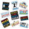 10pcs Archery Sticker Sheet, Cute Sporty Vinyl Decals for Archers, Bowhunters, Target Shooters, Waterproof, UV-Resistant, for Laptop, Water Bottle, Journal, Bow Case, Notebook, Phone Case view 1