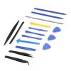16Pcs Repair Set Electronics Repair Tool Kit, 16Pcs Set for Mobile Phone Pry Tool with Metal and Plastic Spudgers, Tweezers, Triangular Opening view 3