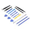 16Pcs Repair Set Electronics Repair Tool Kit, 16Pcs Set for Mobile Phone Pry Tool with Metal and Plastic Spudgers, Tweezers, Triangular Opening view 4