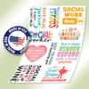 10pcs Funny Social Worker Sticker Sheet, Appreciation Gift for Women, Mental Health Office Decor, Case Manager Vinyl Decals, Therapist Supplies for Laptop, Water Bottle, Waterproof, UV-Resistant view 3