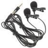 KAILIKETIY 2pcs Lavalier Microphone 3.5mm Clip-on Mic for Video Recording Interviews and Live Streaming High Sensitivity Easy Attachment for Computer and Camera view 1
