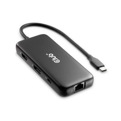 Club3D CSV-2551 8-1 Portable USB Type-C Dock 10 Gbit/s to HDMI and DisplayPort 8K30Hz PD Max.100 Watt
