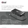 Club3D CSV-2551 8-1 Portable USB Type-C Dock 10 Gbit/s to HDMI and DisplayPort 8K30Hz PD Max.100 Watt view 3