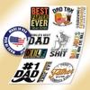 10pcs Dad Sticker Sheet, Funny and Heartwarming Vinyl Decals for Fathers, Dads, Father's Day, Waterproof, UV-Resistant, for Laptop, Water Bottle, Journal, Notebook, Toolbox, Phone Case view 3