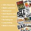 10pcs Dad Sticker Sheet, Funny and Heartwarming Vinyl Decals for Fathers, Dads, Father's Day, Waterproof, UV-Resistant, for Laptop, Water Bottle, Journal, Notebook, Toolbox, Phone Case view 4