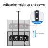 Double Sided Ceiling TV Mount Bracket, Fits 40-70inch LED Screen Display, Max Weight 132 Lbs Per Screen TV Bracket view 4