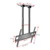 Adjustable Height Ceiling TV Mount Bracket, Fits 55-100 Inch LCD Flat Screen TVs, with Loading 198 Lbs, Max VESA 900x600mm TV Bracket view 2