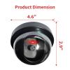 Fake Camera Security Dummy with Red Flashing LED Light - Realistic Indoor/Outdoor CCTV Dome Surveillance Deterrent (2-Pack) view 2