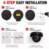Fake Camera Security Dummy with Red Flashing LED Light - Realistic Indoor/Outdoor CCTV Dome Surveillance Deterrent (2-Pack) view 4