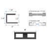 Estink Under Desk Laptop Rack, Laptop Mount Aluminum Alloy Rack for Cable Box Modem TV Box with Anti Scratch Pad (Black) view 2
