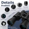 20x50 Binoculars for Adults with Phone Adapter - 20X Professional Binoculars for Bird Watching, Hunting, Concerts, Travel & Outdoor, Waterproof & Fogproof, Includes Carrying Bag view 2