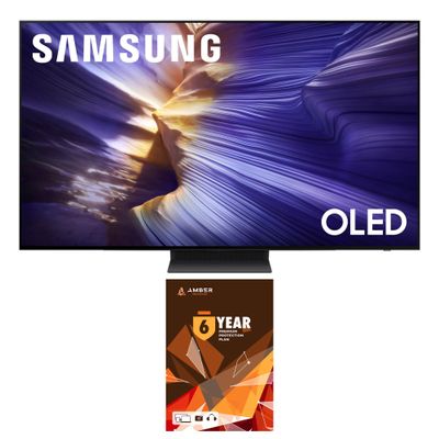 Samsung QN48S90FAEXZA 48 Inch 4K OLED Smart TV (2025) with Dolby Atmos and 6 Year Amber Protection Plan