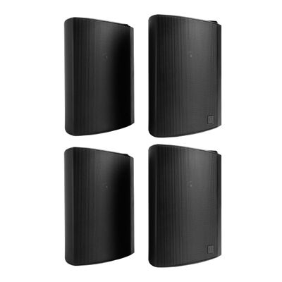 Definitive Technology Dymension AW-550 All-Weather Outdoor Speaker Bundle (Black, 2 Pairs)  5.25" Woofer, 1 Tweeter & Passive Bass Radiator, Two-Way Surface Mount, IP66 Rated