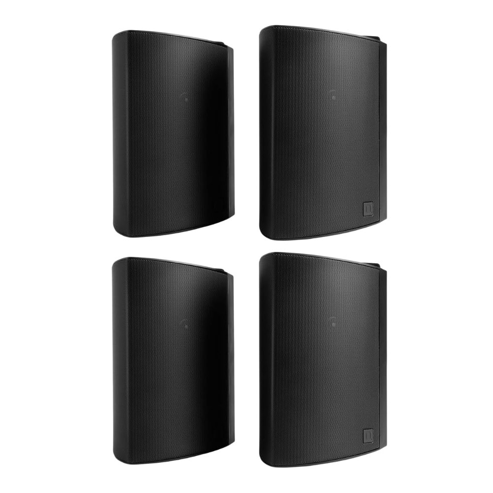Definitive Technology Dymension AW-550 All-Weather Outdoor Speaker Bundle (Black, 2 Pairs)  5.25" Woofer, 1 Tweeter & Passive Bass Radiator, Two-Way Surface Mount, IP66 Rated