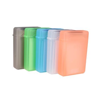 DOITOOL 5pcs Hard Disk Protection Case Shockproof Storage Box for Portable Hard Drives Lock Design Mixed Colors for Management
