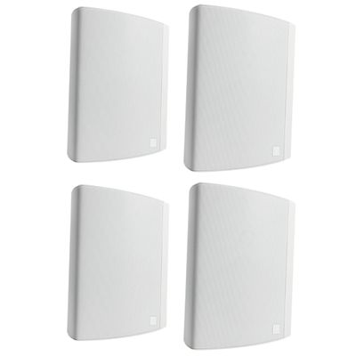 Definitive Technology Dymension AW-650 All-Weather Outdoor Speaker Bundle (White - Pair)  6.5" Two-Way Surface Mount Speakers, IP66 Weatherproof (4 Speakers)