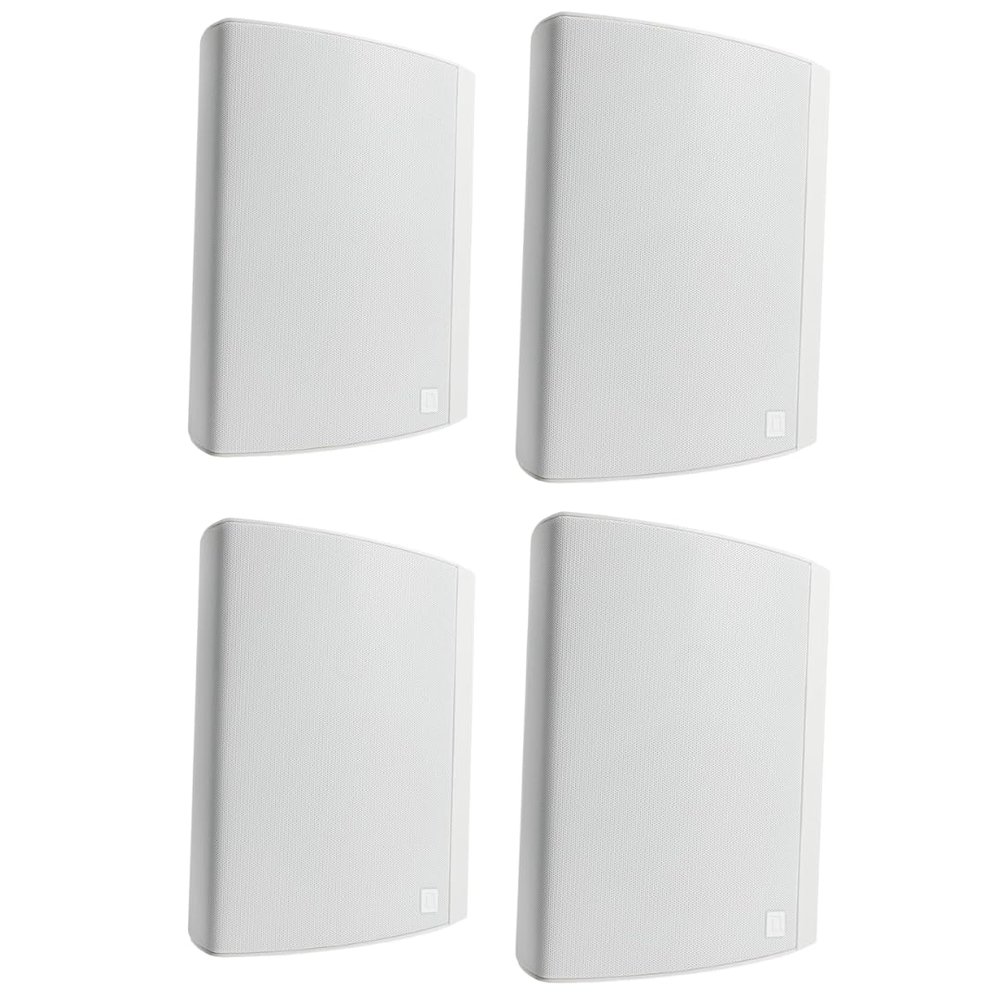 Definitive Technology Dymension AW-650 All-Weather Outdoor Speaker Bundle (White - Pair)  6.5" Two-Way Surface Mount Speakers, IP66 Weatherproof (4 Speakers)
