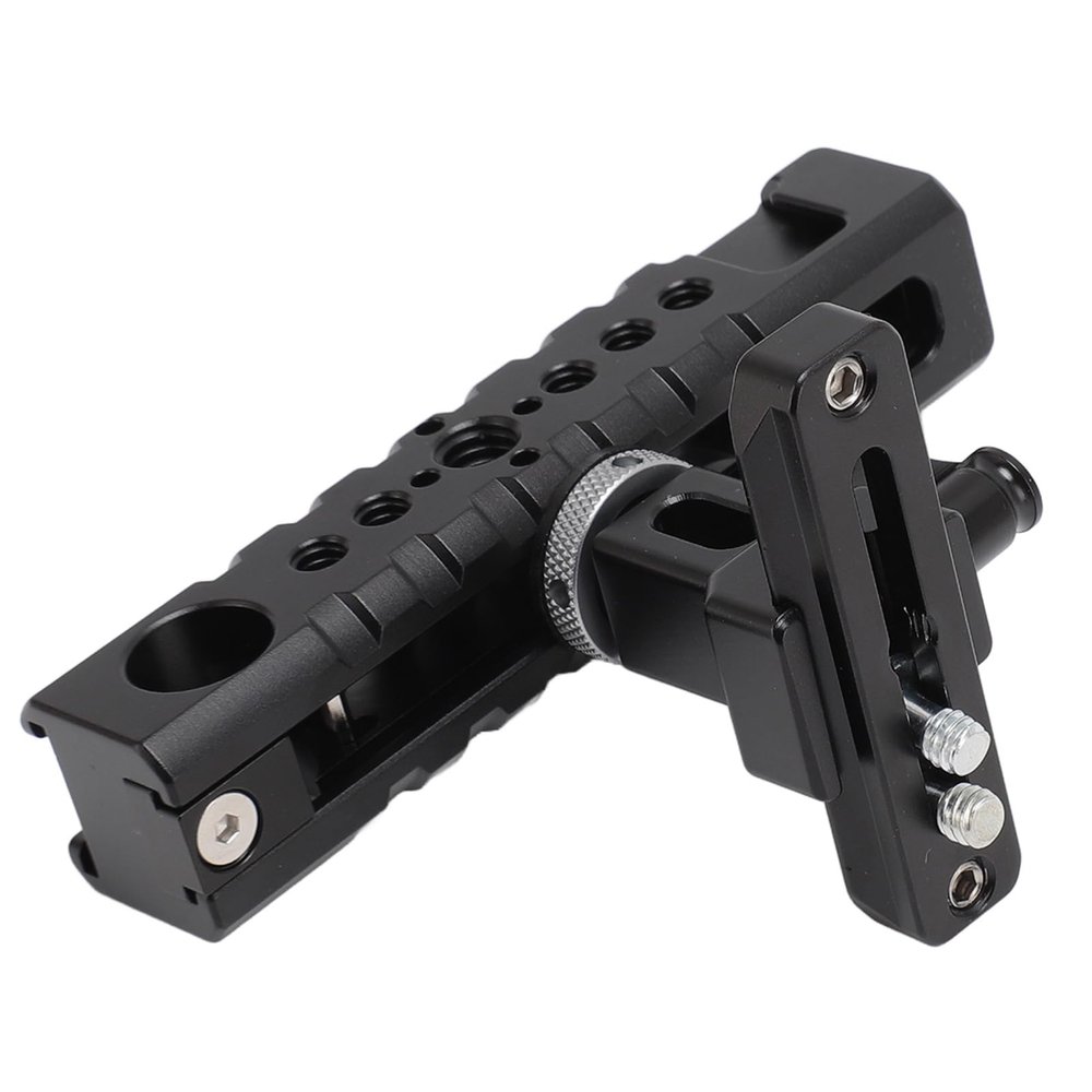 Camera Cage Top Handle Grip Slider Cold Shoe Mount for Microphone Hole