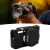Akozon Camera Silicone Case with Lens Cover Soft Protective Skin for G7X2 Mirrorless Camera (Black) view 2