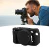 Akozon Camera Silicone Case with Lens Cover Soft Protective Skin for G7X2 Mirrorless Camera (Black) view 3