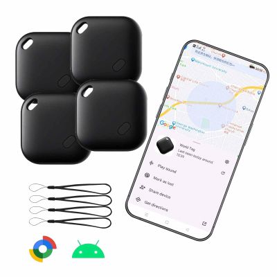 Bluetooth Tracker for Android, Item Finder Tag Works with Google Find My Device(Find Hub) App Key Finder/Luggage Tracker/Item Locator for Wallet,Backpack,Luggage-Black