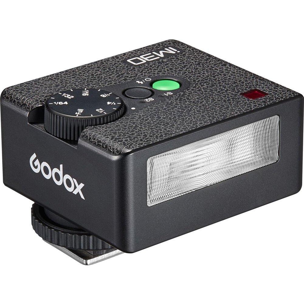 Godox iM30 Mini Camera Flash for Sony ZV-E10/ZV-1/Canon/Nikon/Fuji/Ricoh  Manual Pocket Flash GN15  7 Power Levels  6500K200K  S1/S2 Optical Trigger  2X AAA  Compact On-Camera Fill Light