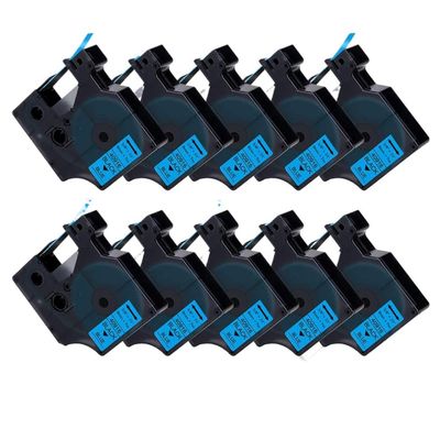 9mm 10PK Tape Compatible with D1 Label Tape Models 40910 40919 for Label Maker LabelManager 160 280(Black on Blue)