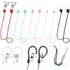 (5 Pack Straps + 4 Pack EarHook+1 Pack Lanyard) Ultra Strong Magnetic AirPods Straps,Anti-Lost Cord for 4rd Pro 1st 2nd 3rd AirPods 1st 2nd Silicone Sports Lanyard and Ear Hook view 1