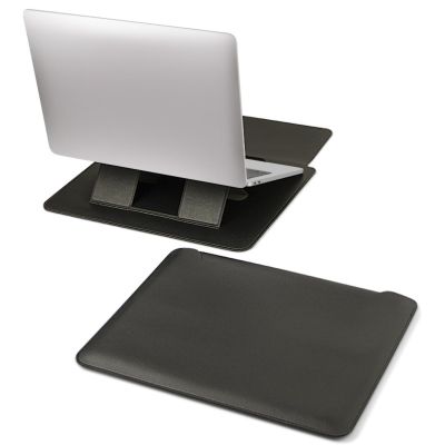 13/14inch Laptop Sleeve Case PU Leather Bag Stand for 13inch 14inch PC Laptop Tablets