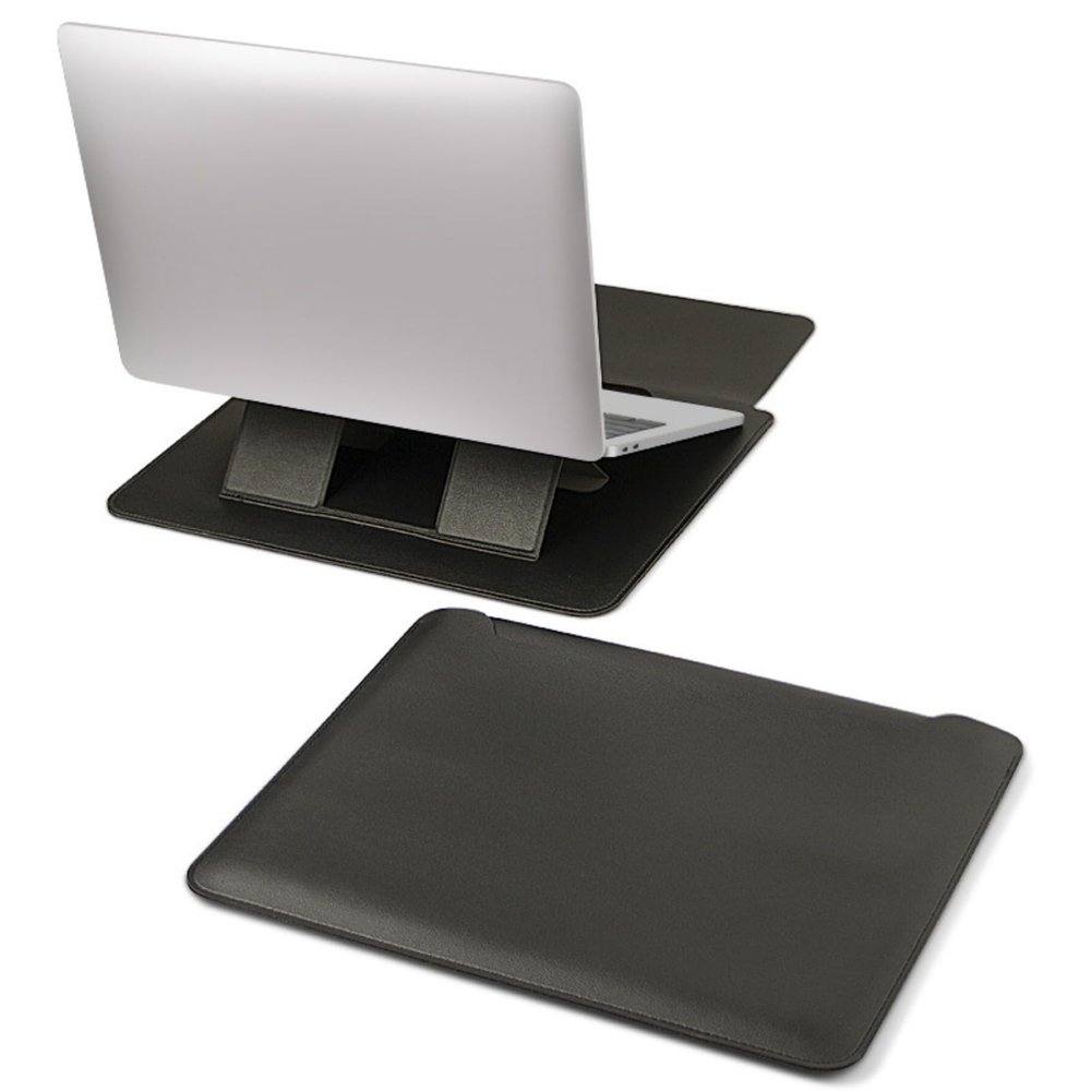 13/14inch Laptop Sleeve Case PU Leather Bag Stand for 13inch 14inch PC Laptop Tablets