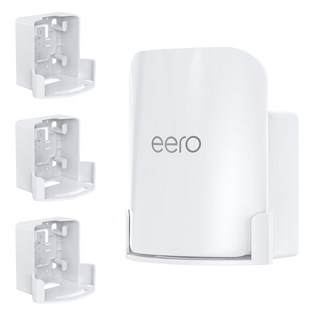 Wall Mount for eero Pro 7 Tri-band Mesh Wi-Fi 7 Router  Space-Saving Holder with Cable Management, Easy to Install Includes Screws, Compatible Only with eero Pro 7 for Wall & Outlet Mounting (3 Pack)