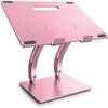 A1DFDFGOQSFG Laptop Stand,Laptop Holder Recliner Laptop Stand Ventilated Laptop Riser Mount with Silicone Collapsible Compatible with 11'' -17'' Tablets MacBook (Color : Champagne(Grey) (Rose Gold) view 1
