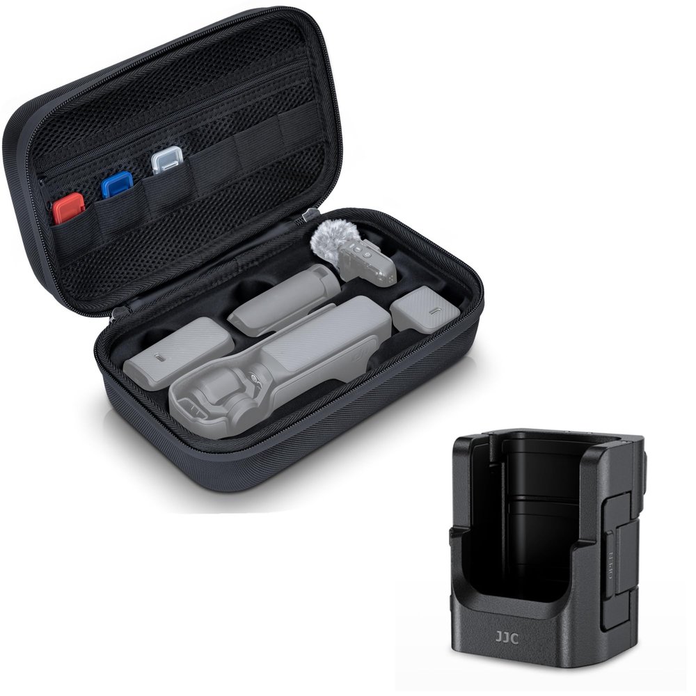 Kiorafoto Case + Expansion AdapterOSMO Pocket 3 Case with Osmo Pocket 3 Expansion Adapter