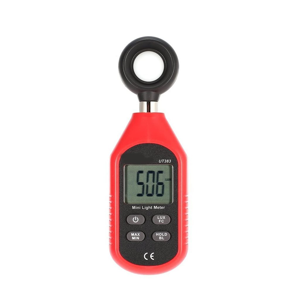 Illuminance Meter, UV Irradiance Tester, Light Meter Digital Illuminator, Handheld Ambient Temperature Measuring Instrument,