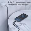 Lightning to 3.5mm Headphone Jack Adapter Apple MFi Certified 2 in 1 iPhone Aux Audio & Charge Adapter, Phone Headphone Adapter Support Music+Charge+Mic+Control Compatible with iPhone 14 13 12 11 view 2